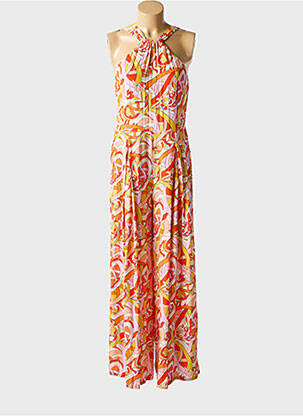Combi-pantalon tissage crêpe sans manche orange SURKANA femme