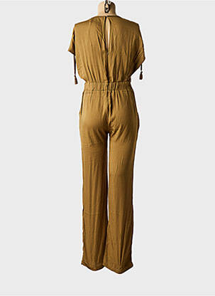 Combi-pantalon fermeture zippée au dos manches courtes vert EVA KAYAN femme