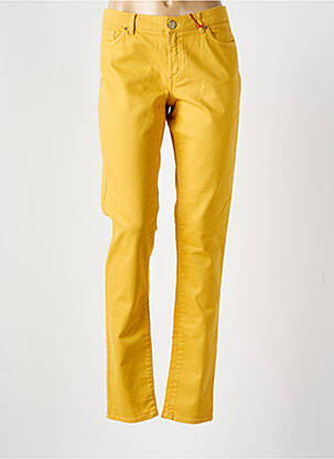 Jeans coupe droite stretch taille normale jaune I.CODE (By IKKS) femme