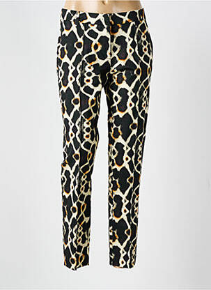Pantalon chino tissage popeline taille normale noir SUMMUM femme