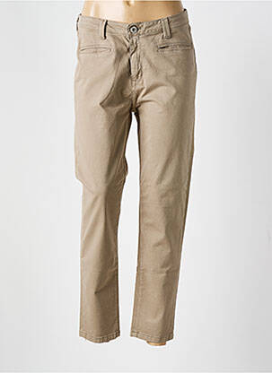 Pantalon droit stretch taille normale marron DENIM STUDIO femme