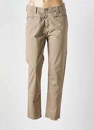 Pantalon droit stretch taille normale marron DENIM STUDIO femme