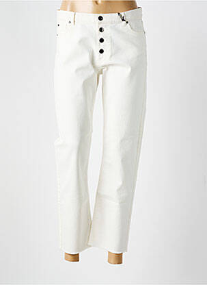 Jeans coupe droite stretch taille normale blanc IKKS femme