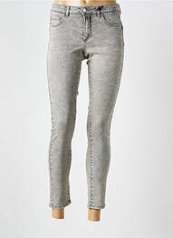 Jeans coupe slim stretch taille normale gris IKKS femme