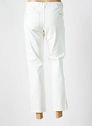 Pantalon 7/8 fermeture zippée sous rabat boutonné taille normale blanc IKKS femme
