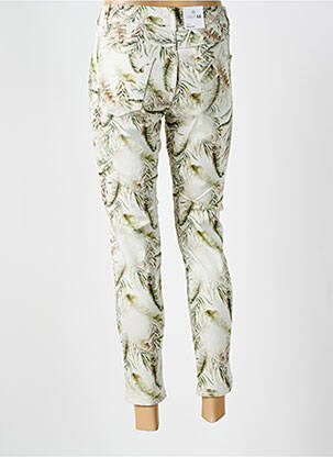 Pantalon 7/8 stretch taille normale vert PARA MI femme
