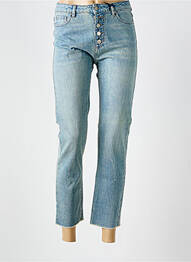 Jeans coupe droite taille haute taille haute bleu IKKS femme