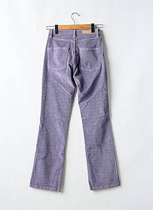 Pantalon droit stretch taille normale violet DENIM STUDIO femme