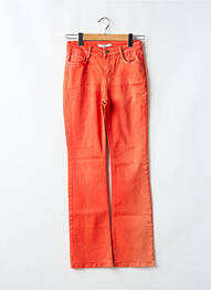 Pantalon droit stretch taille normale orange SUMMUM femme
