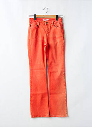 Pantalon droit stretch taille normale orange SUMMUM femme