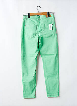 Pantalon chino tissage popeline taille normale vert SUMMUM femme