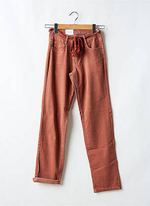 Jeans coupe droite stretch taille normale marron PARA MI femme