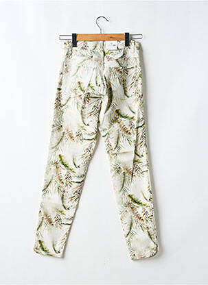 Pantalon slim tissage popeline taille normale vert PARA MI femme