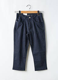 Pantacourt coupe droite taille normale bleu PARA MI femme