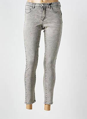 Jeans coupe slim gris IKKS pour femme