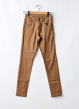 Jeans coupe slim marron PARA MI pour femme