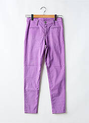Pantalon slim violet DENIM STUDIO pour femme seconde vue