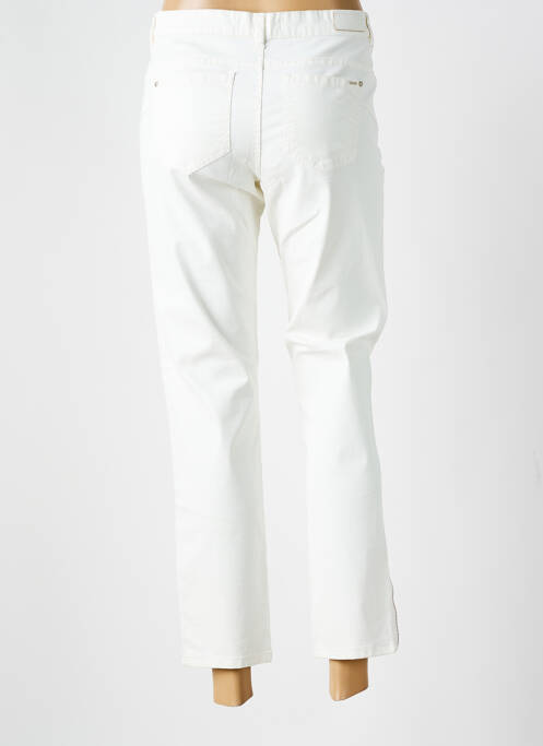 Pantalon 7/8 fermeture zippée sous rabat boutonné taille normale blanc IKKS femme