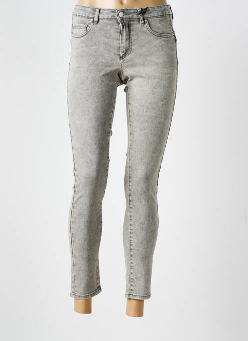 Jeans coupe slim gris IKKS pour femme