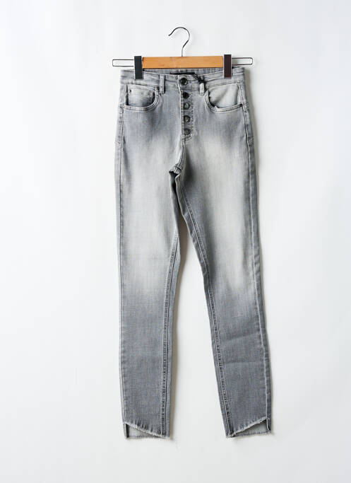 Jeans coupe slim gris IKKS pour femme