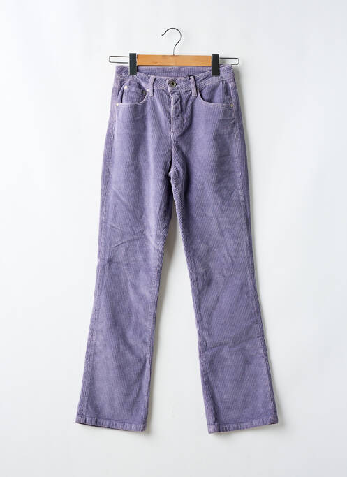 Pantalon droit violet DENIM STUDIO pour femme