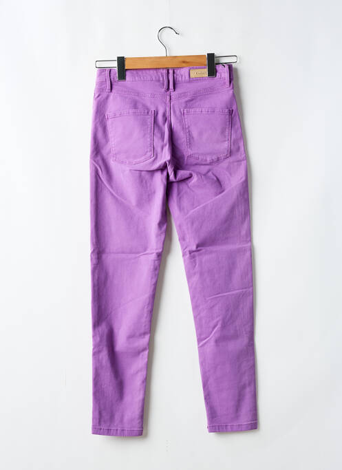 Pantalon slim violet DENIM STUDIO pour femme