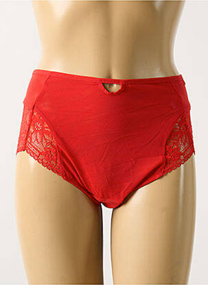 Culotte haute effet matière satinée rouge ELOMI femme