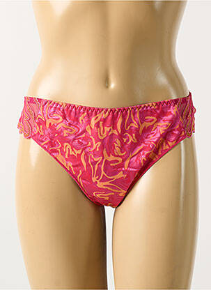 Tanga tissage satiné rose LOUISA BRACQ femme