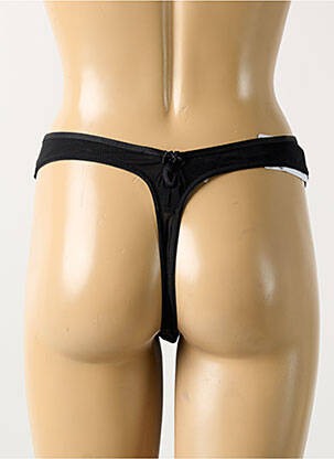 Tanga stretch noir ELOMI femme