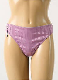 Tanga effet matière satinée violet MARLIES DEKKERS femme