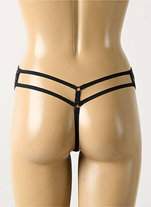 Tanga stretch noir ELOMI femme