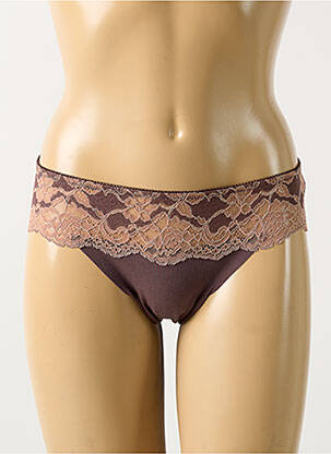 Tanga stretch marron WACOAL femme