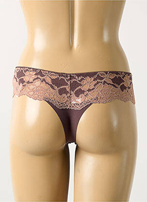 Tanga stretch marron WACOAL femme