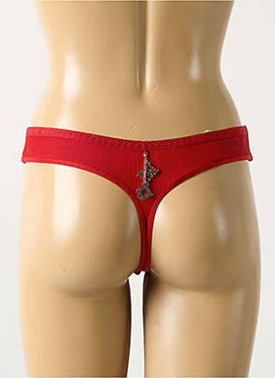 Tanga tissage satiné rouge MARLIES DEKKERS femme