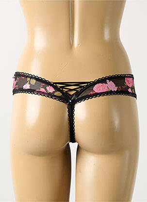 Tanga stretch noir FREYA femme