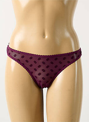 Tanga stretch violet MARLIES DEKKERS femme