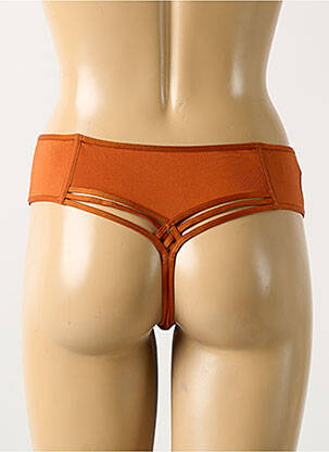 Tanga tissage satiné orange MARLIES DEKKERS femme