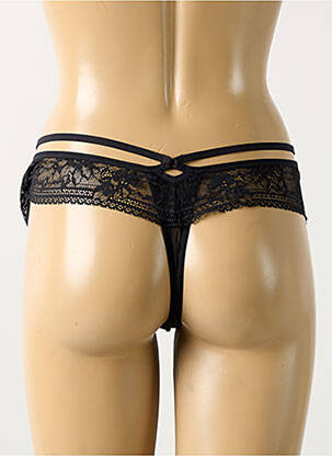 Tanga stretch noir ELOMI femme