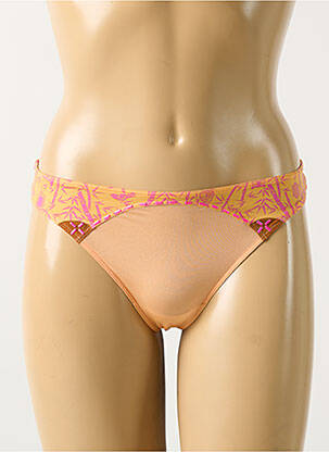 Tanga tissage satiné orange MARLIES DEKKERS femme
