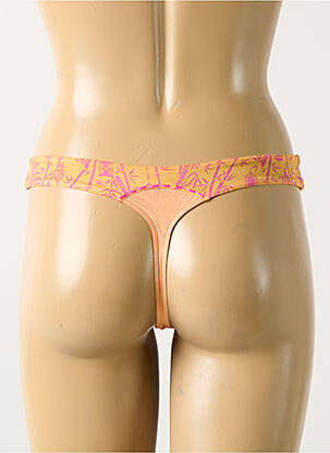Tanga tissage satiné orange MARLIES DEKKERS femme