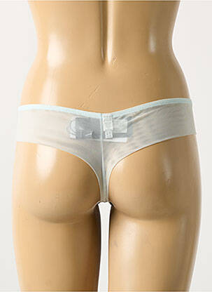 Tanga stretch bleu VALERY femme