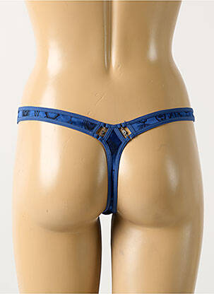 String tissage satiné bleu MARLIES DEKKERS femme