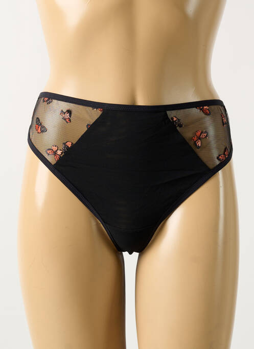 Tanga noir ELOMI pour femme