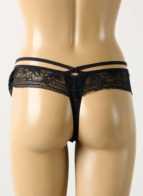 Tanga noir ELOMI pour femme