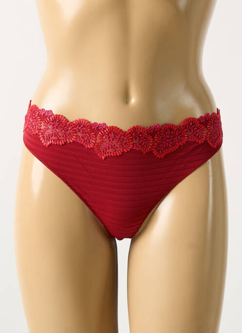 Tanga rouge LOUISA BRACQ pour femme