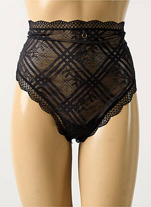Culotte haute légère et transparente noir FREYA femme