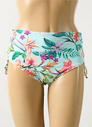 Bas de maillot de bain tissage satiné culotte bleu ELOMI femme