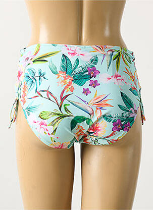 Bas de maillot de bain tissage satiné culotte bleu ELOMI femme