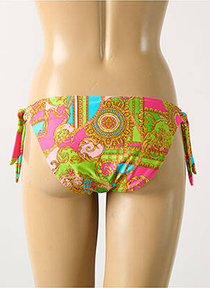 Bas de maillot de bain tissage satiné bikini vert JOLIDON femme