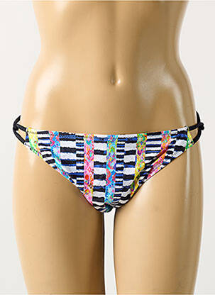 Bas de maillot de bain imprimé fantaisie bikini bleu FREYA femme